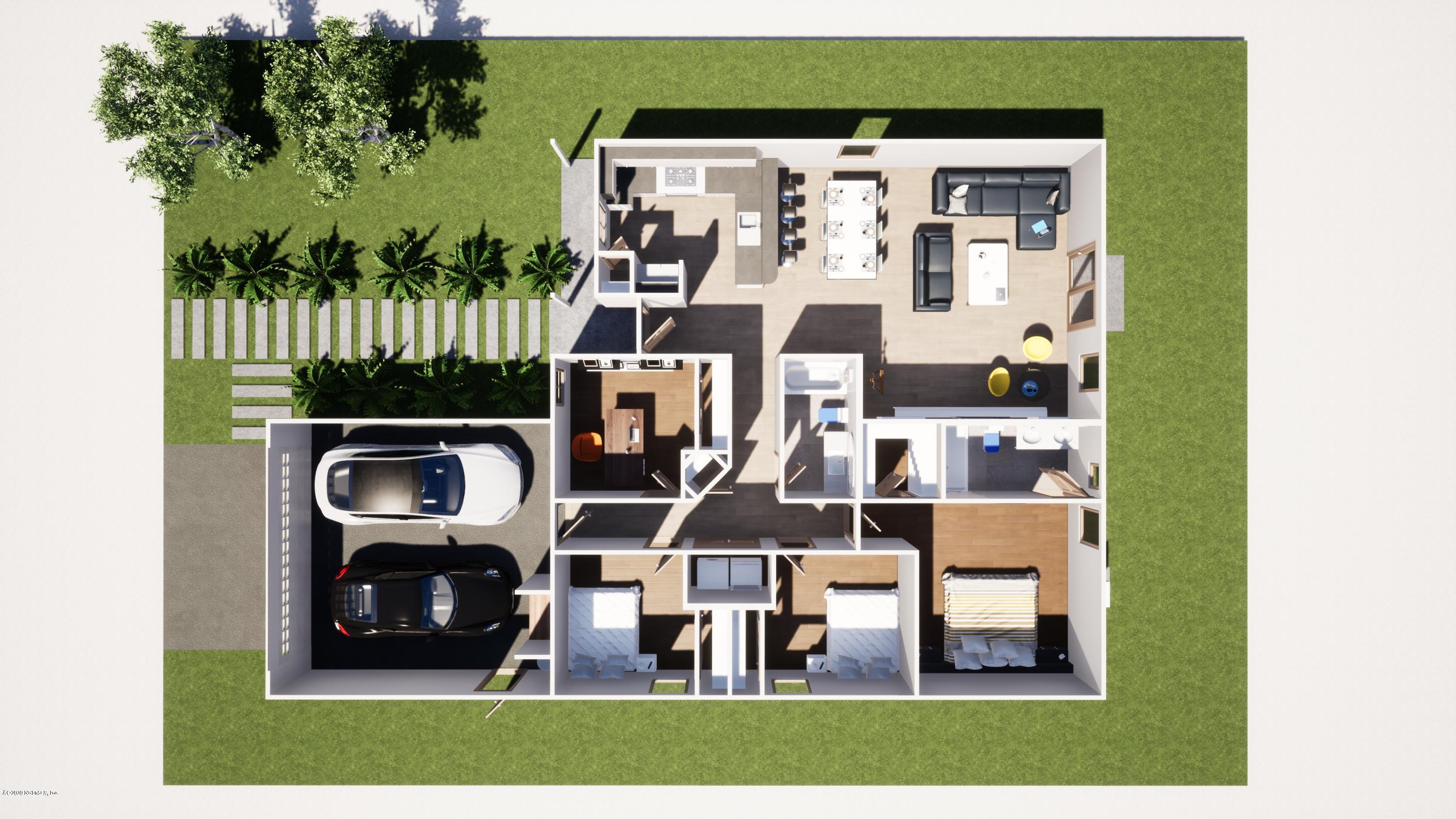 2067 Alley Road Jacksonville, FL 32233 - Photo 33 of 33 Artist Rendering of Floorplan