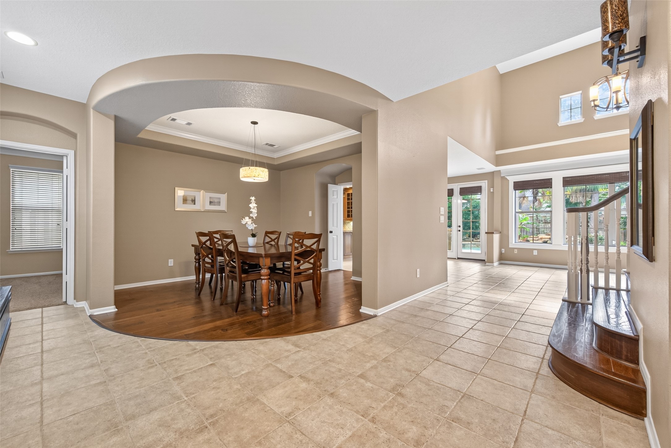 10 Mirror Ridge Drive The Woodlands, TX 77382 - Photo 6 of 48 Upon entering the house, you will find a spacious entry way, a dedicated dining space and the entrance to the casita on the left