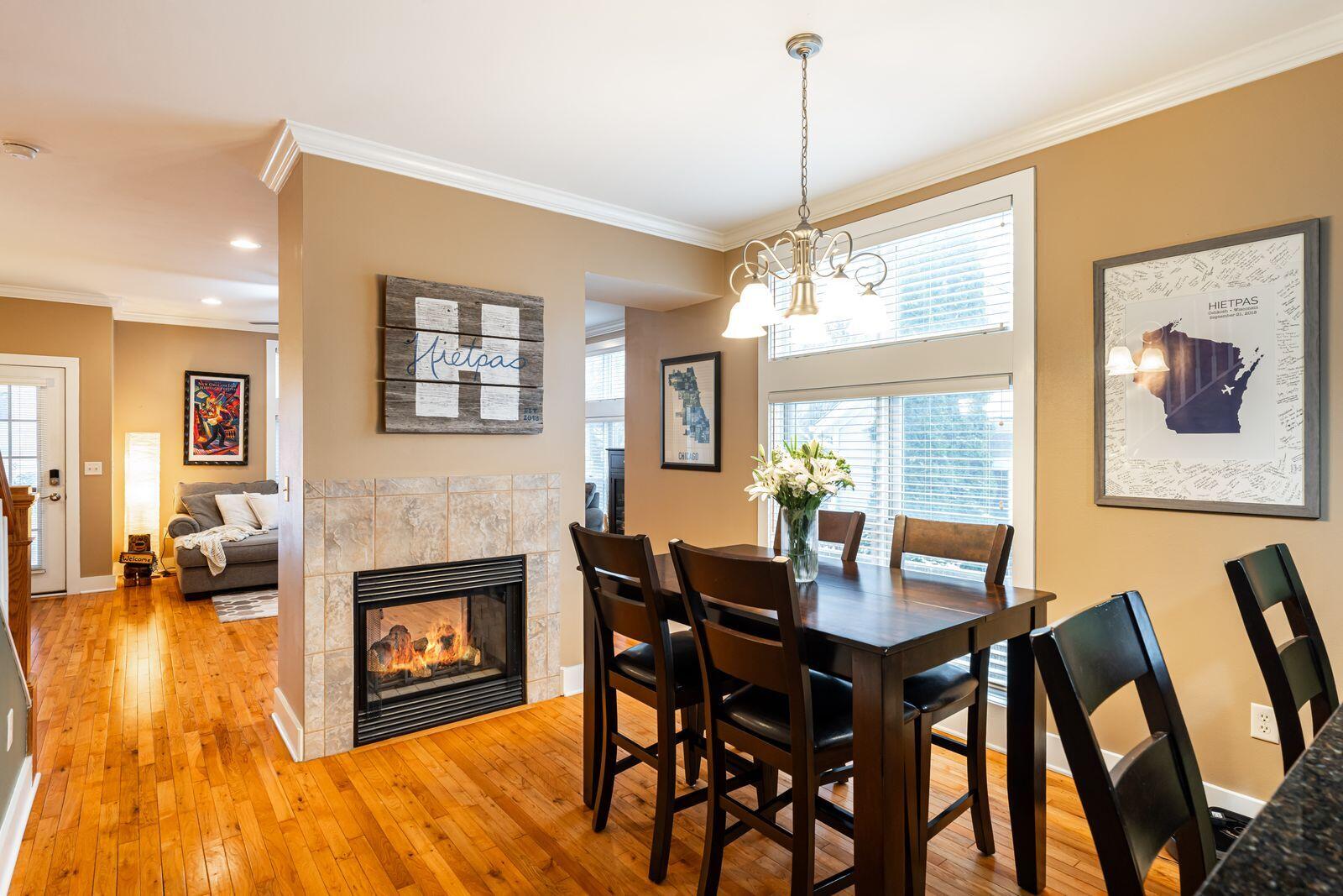 1847 Vel R. Phillips Avenue, Unit B Milwaukee, WI 53212 - Photo 15 of 34 Dining with Gas Fireplace