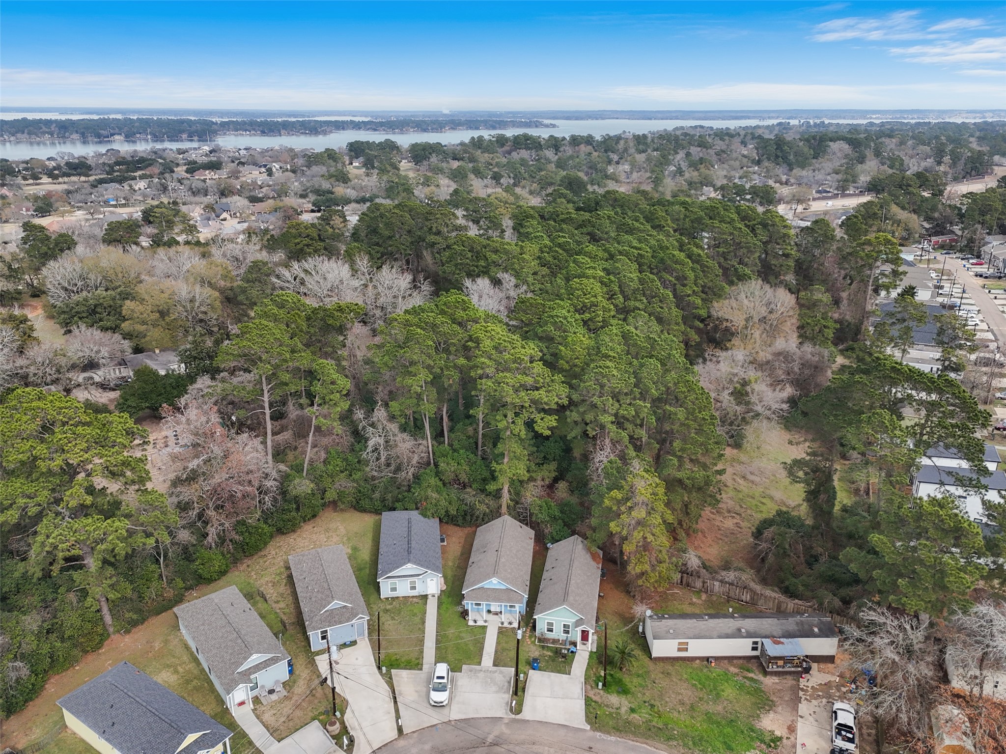 241 Ridgeside Court Montgomery, TX 77316 - Photo 29 of 30 an aerial view of a city with lots of residential buildings