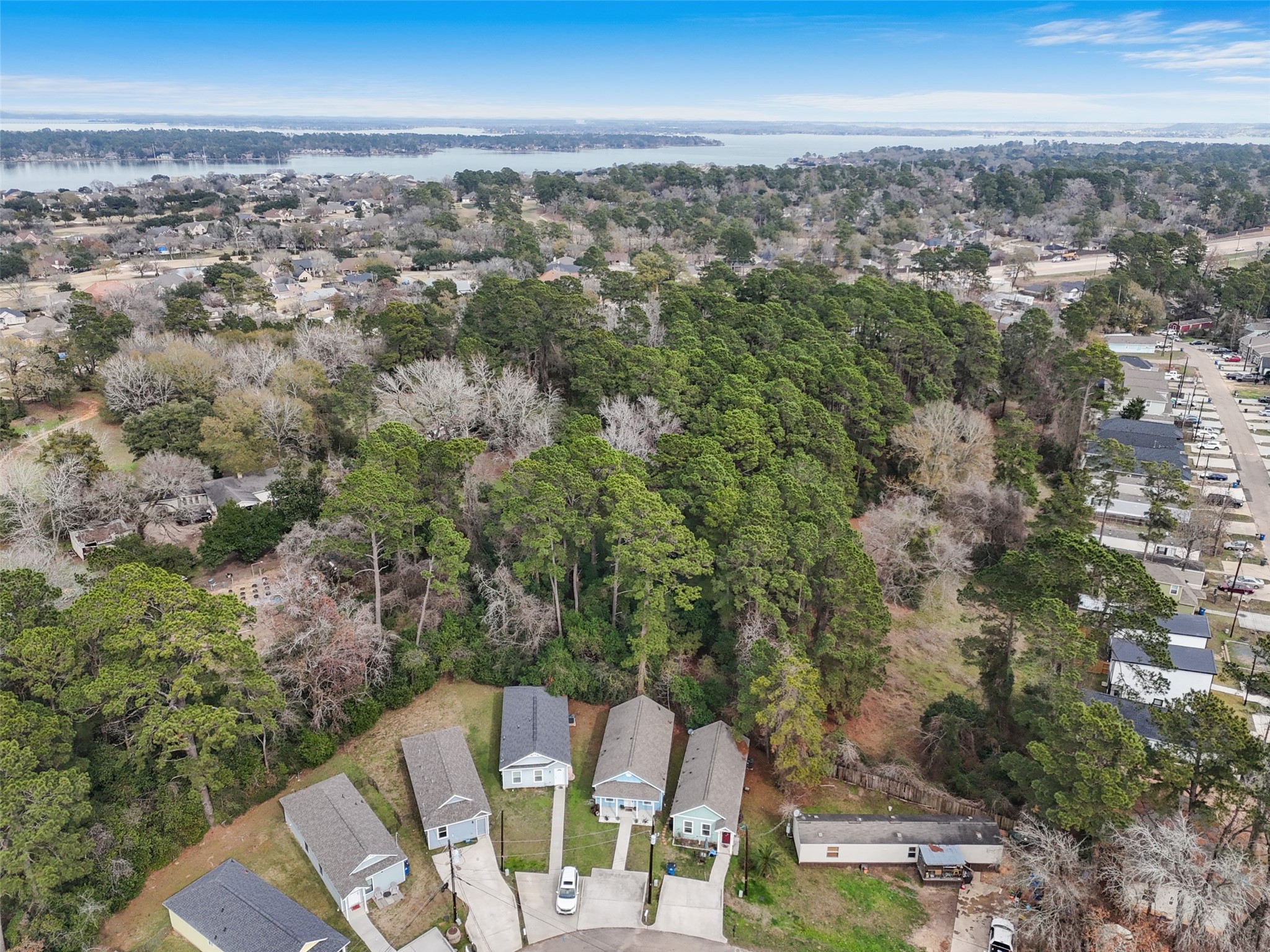 241 Ridgeside Court Montgomery, TX 77316 - Photo 30 of 30 an aerial view of a city with lots of residential buildings