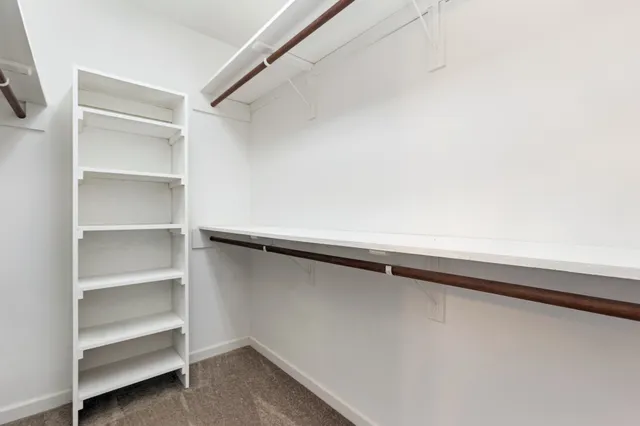 a close view of closet