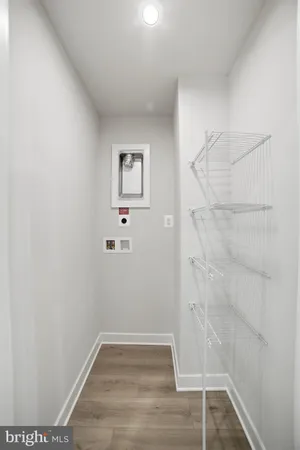 a view of small space with empty racks