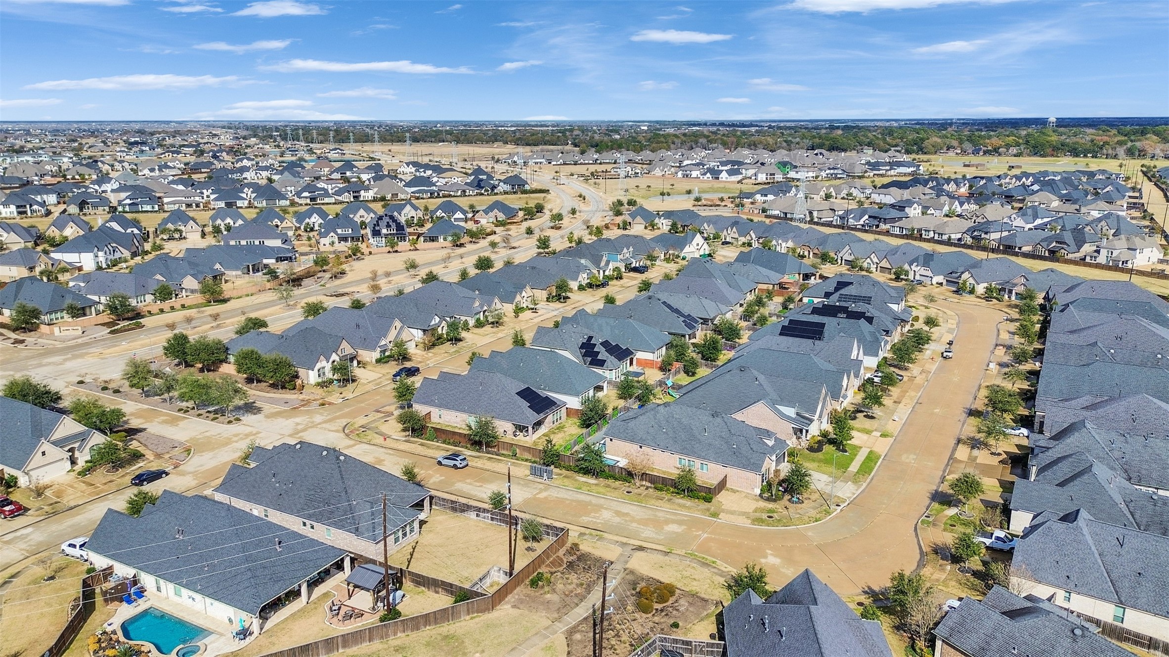 7003 Goldstrum Way Katy, TX 77493 - Photo 34 of 44 an aerial view of residential building with outdoor space