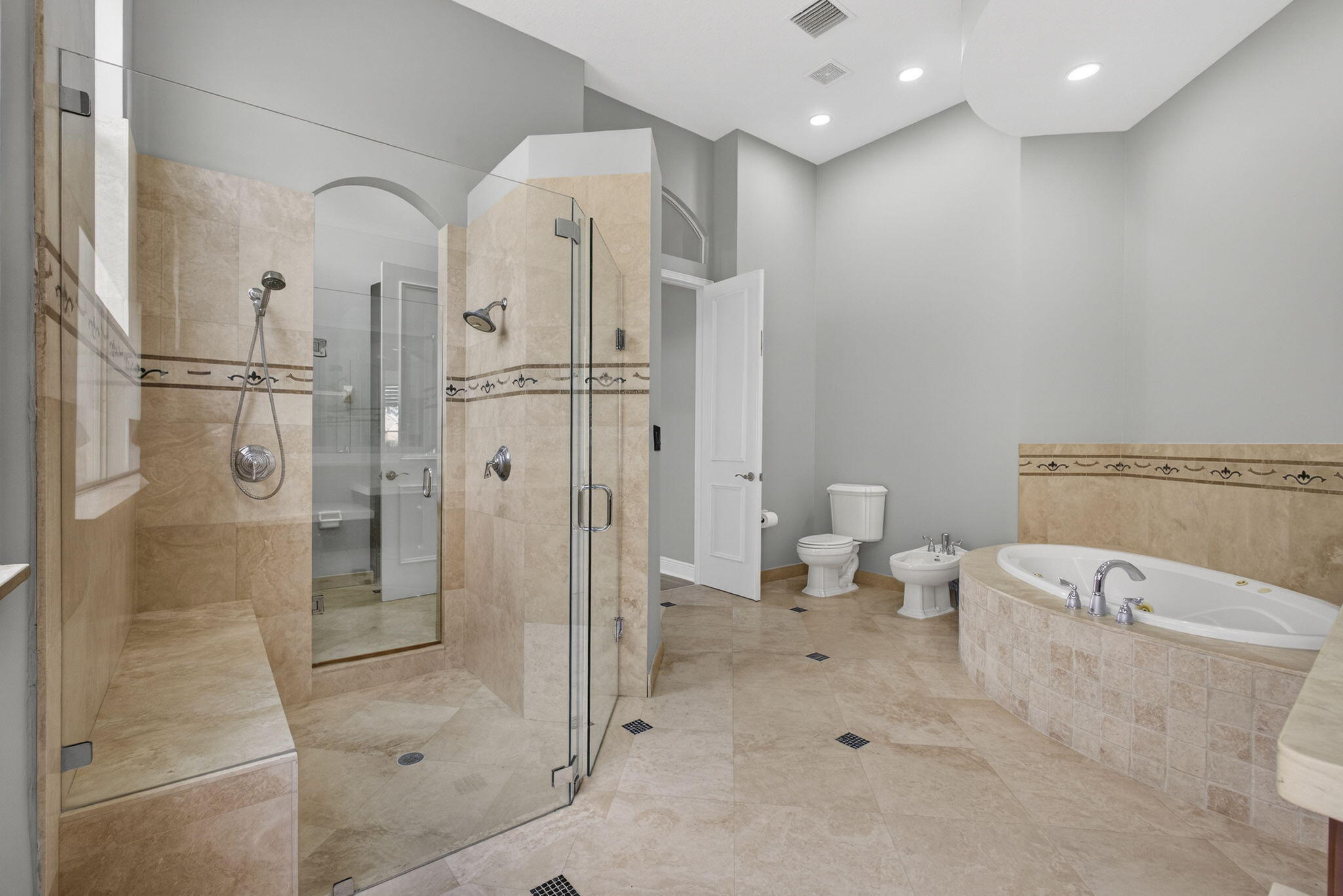 2162 Stotesbury Way Wellington, FL 33414 - Photo 17 of 41 a large bathroom with a glass shower door