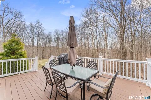 a view of a patio with a yard