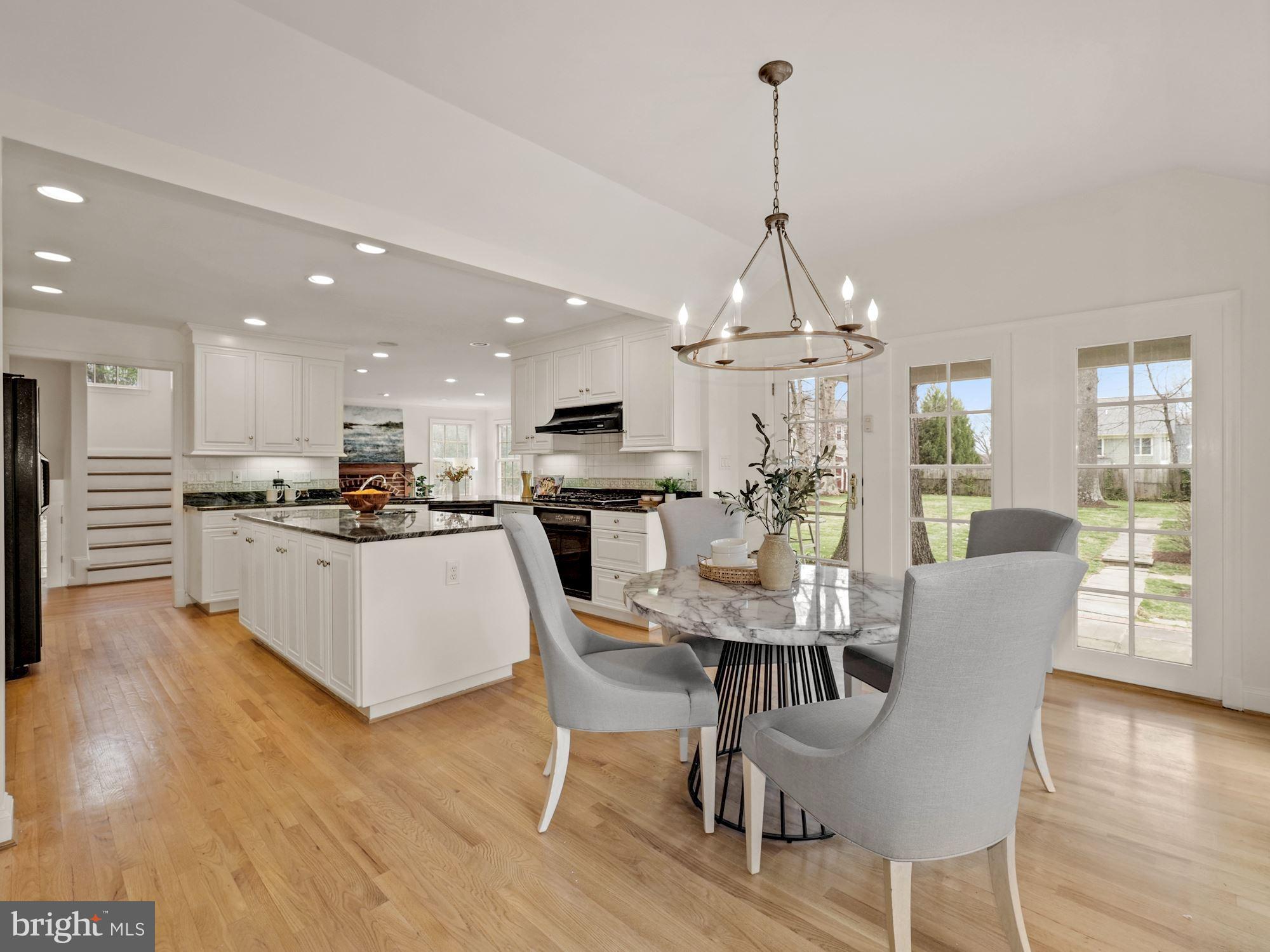 4223 Everett Street Kensington, MD 20895 - Photo 20 of 49 Kitchen with light-filled dining area