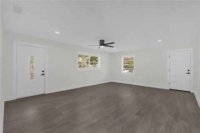 an empty room with a window