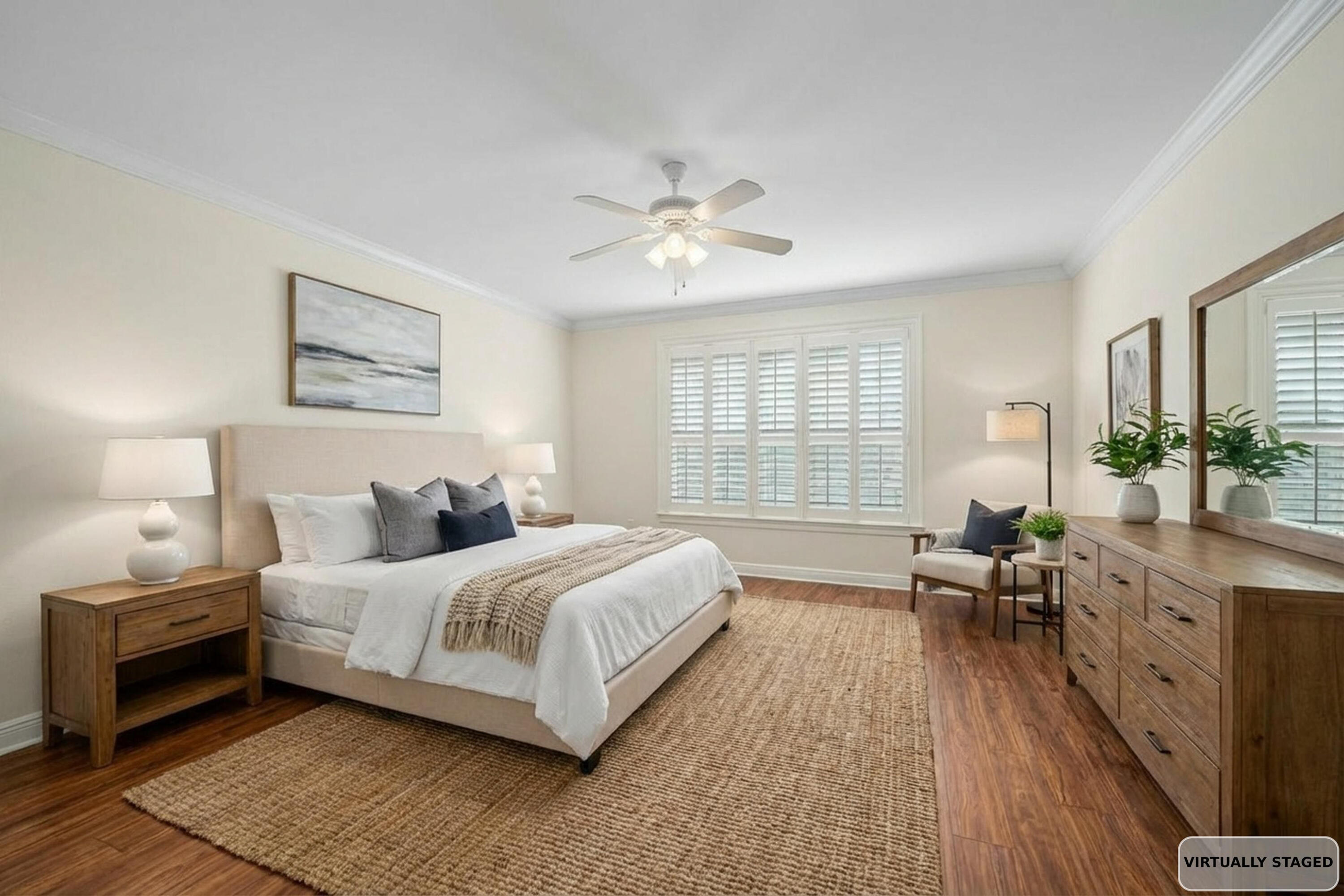 4116 Callaway Drive Niceville, FL 32578 - Photo 25 of 53 a bedroom with a bed and wooden floor