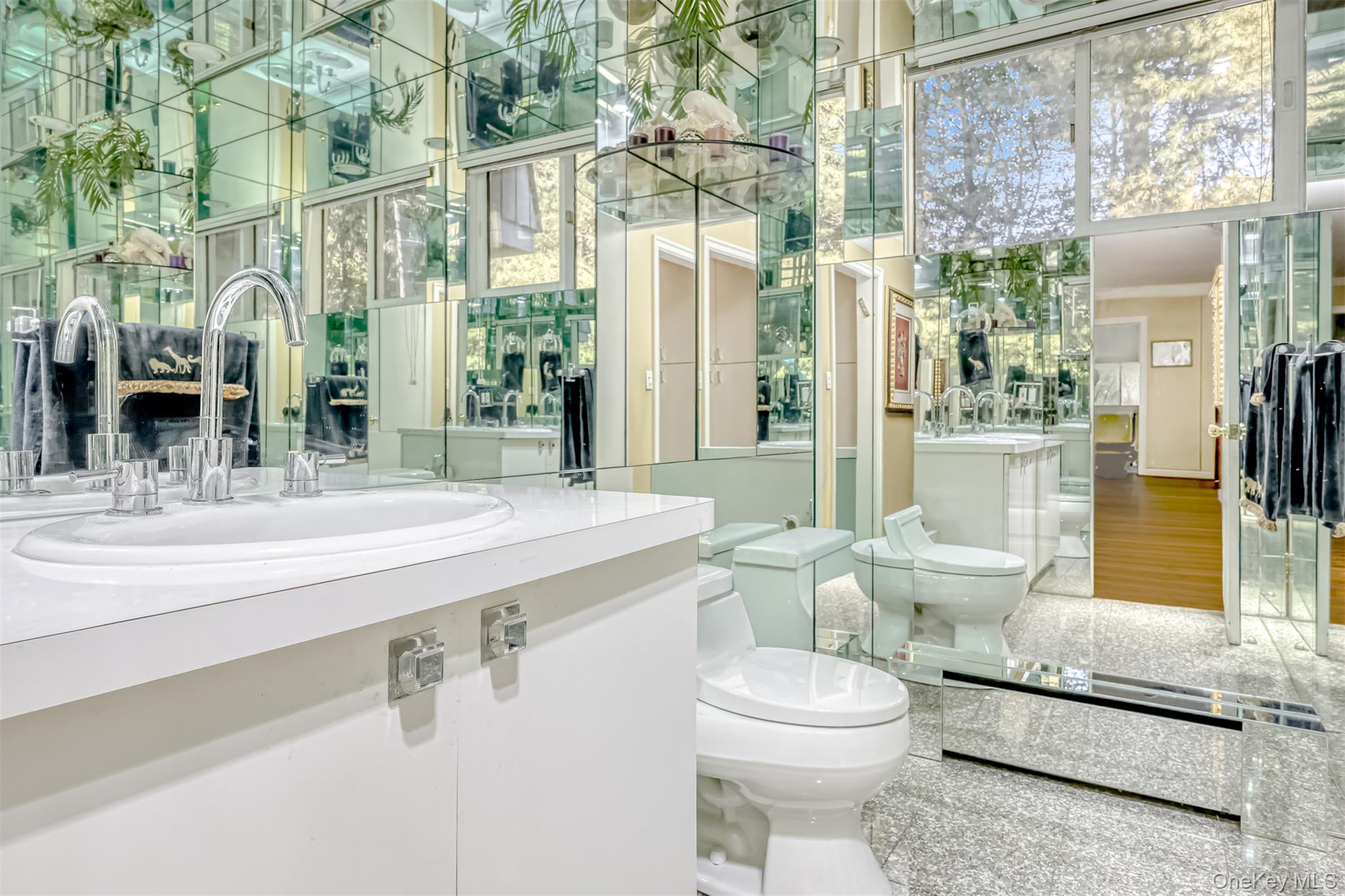 8 Kings Gate Road Suffern, NY 10901 - Photo 11 of 23 a bathroom with a granite countertop sink and a mirror