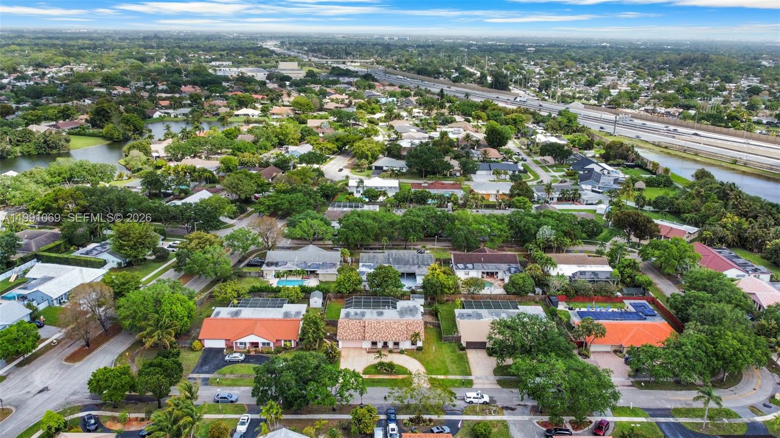 5171 Southwest 20th Street Plantation, FL 33317 - Photo 26 of 30 an aerial view of residential houses with city view
