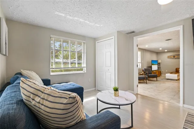 swimming pool view with seating space