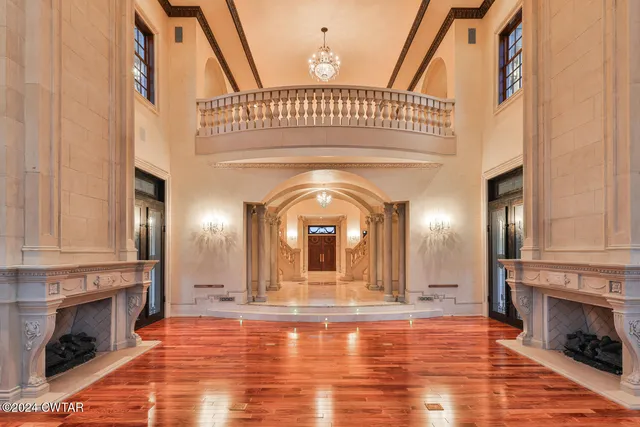 a view of a livingroom with a fireplace