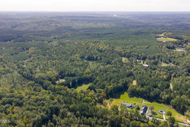 a view of a green field with lots of bushes