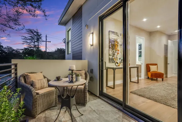 a view of a outdoor seating area