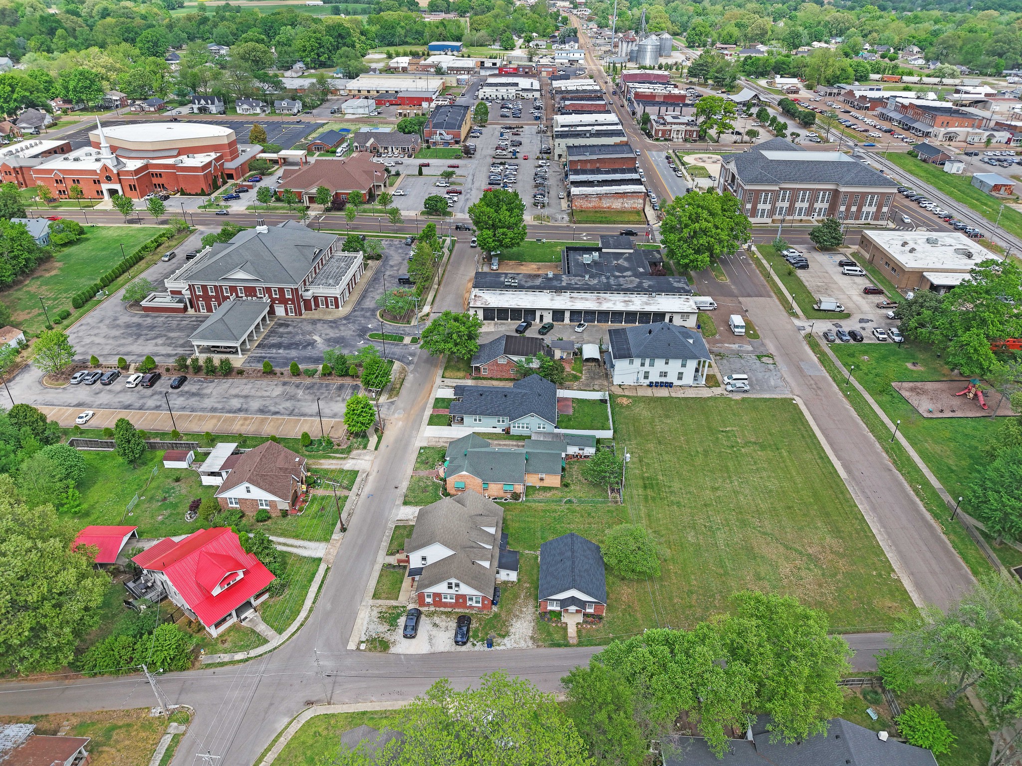116 Summer Street Martin, TN 38237 - Photo 43 of 43 an aerial view of residential houses with outdoor space and parking