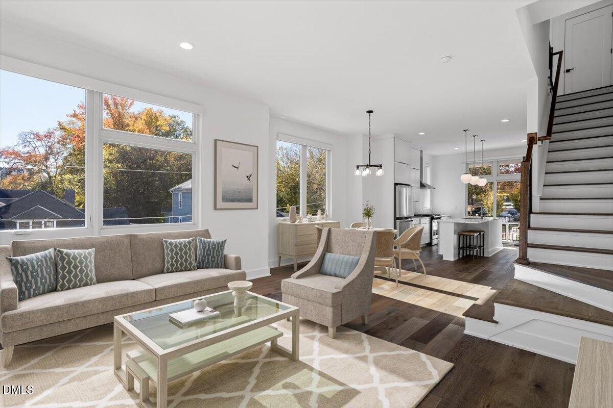 603 North Queen Street Durham, NC 27701 - Photo 23 of 40 a living room with furniture and a large window