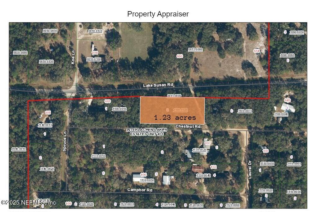 0 Chestnut Road Hawthorne, FL 32640 - Photo 2 of 3 annotated gis