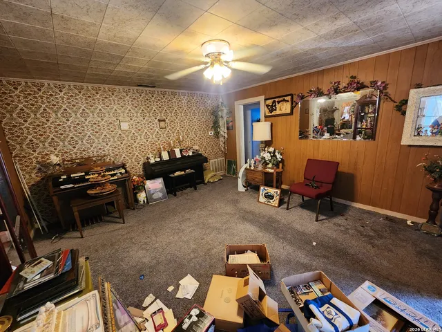 a room with furniture