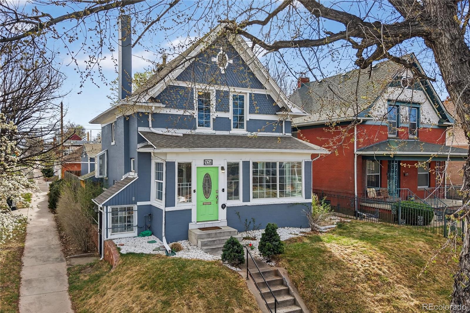 front view of a house with a porch