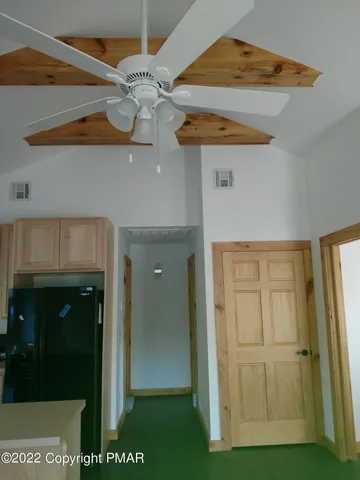 a view of a hallway with a elevator