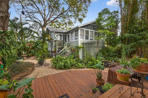 a view of a chairs and table in the patio