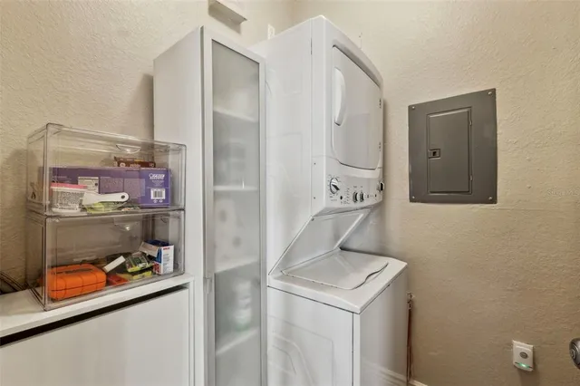 a view of swimming pool with outdoor seating