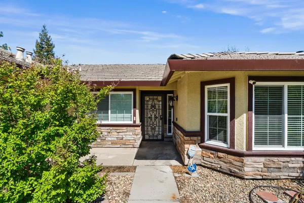 a front view of a house