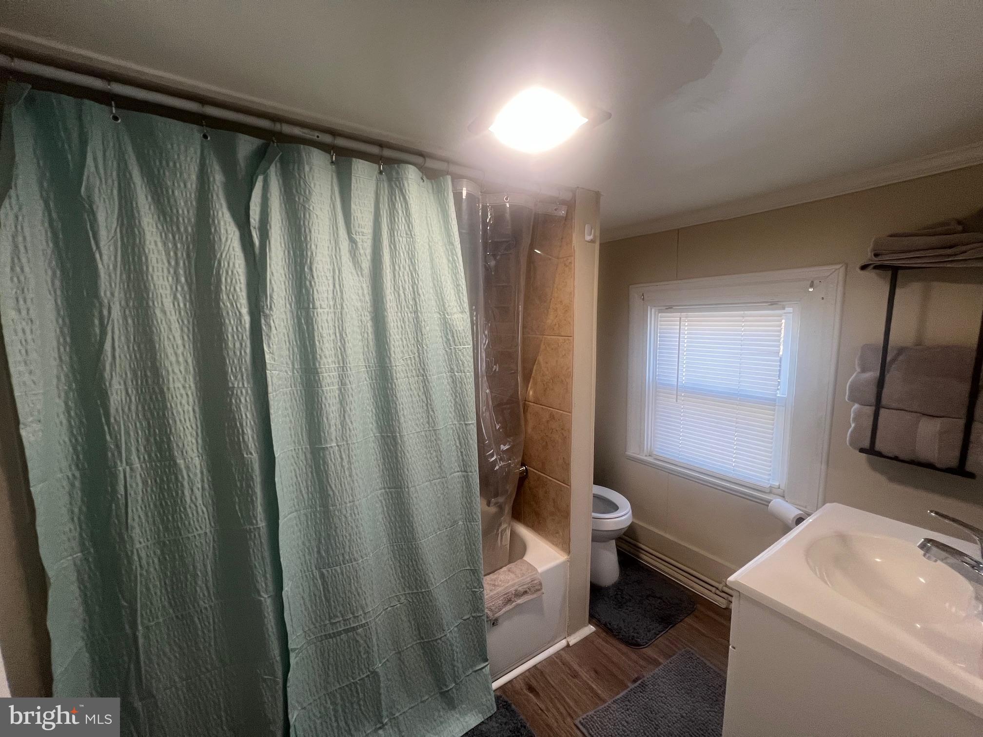 810 North Division Street Salisbury, MD 21801 - Photo 16 of 38 a bathroom with a granite countertop sink toilet and shower