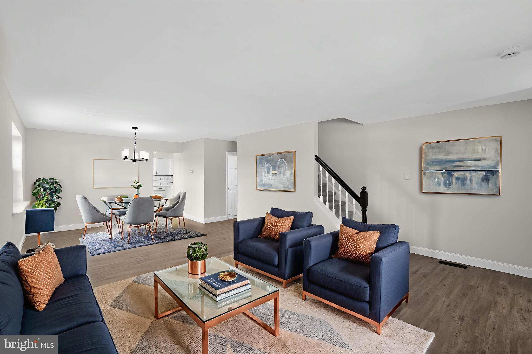 642 Rively Avenue Collingdale, PA 19023 - Photo 5 of 34 Living/dining room. Virtually staged