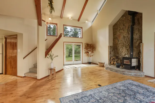 a view of an entryway with staircase