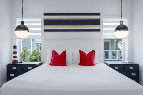 a view of a balcony with wooden floor and city view