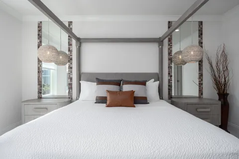 a front view of a building with street view