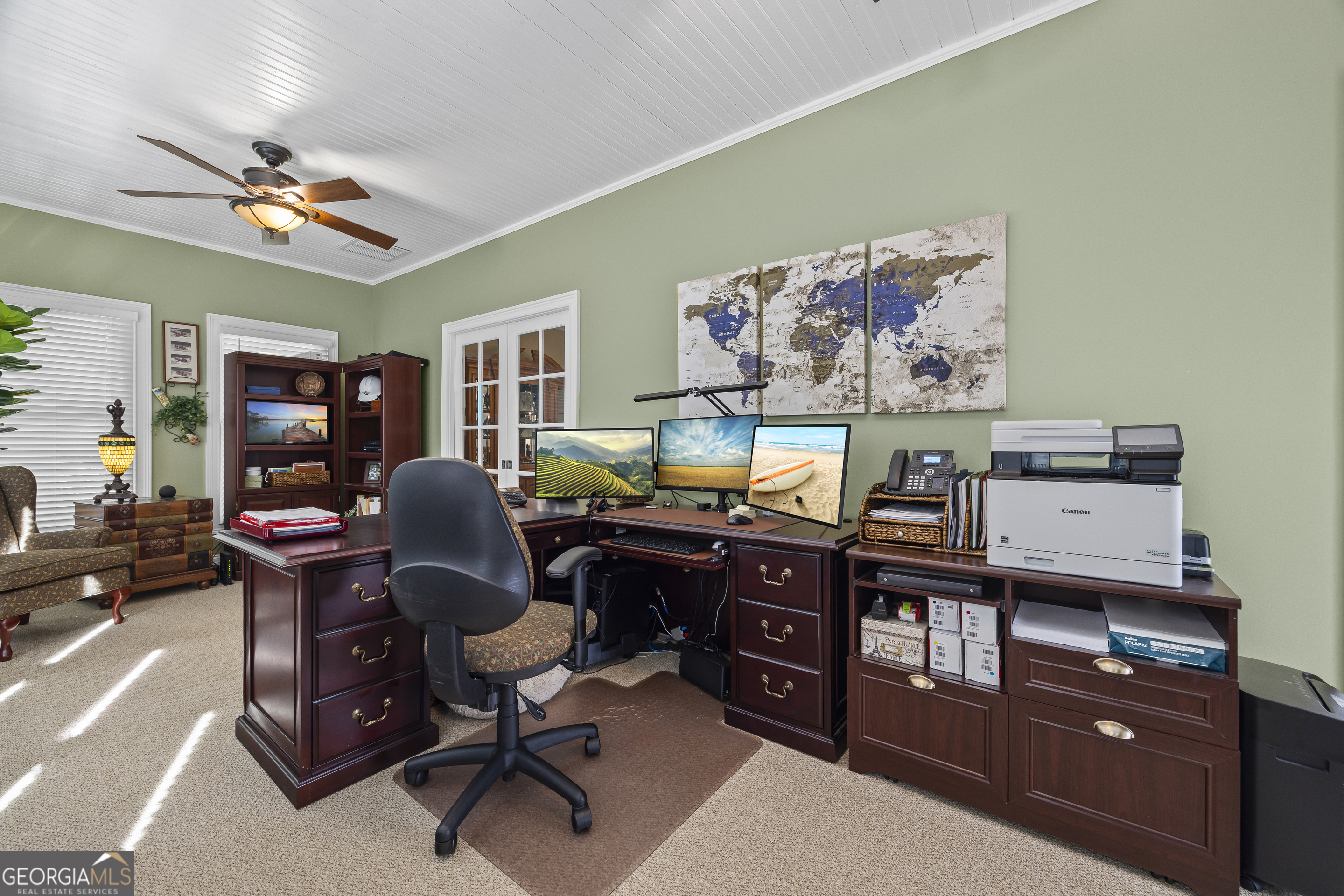 159 Zeppelin Strasse Helen, GA 30545 - Photo 31 of 95 a view of a workspace with furniture and cabinet