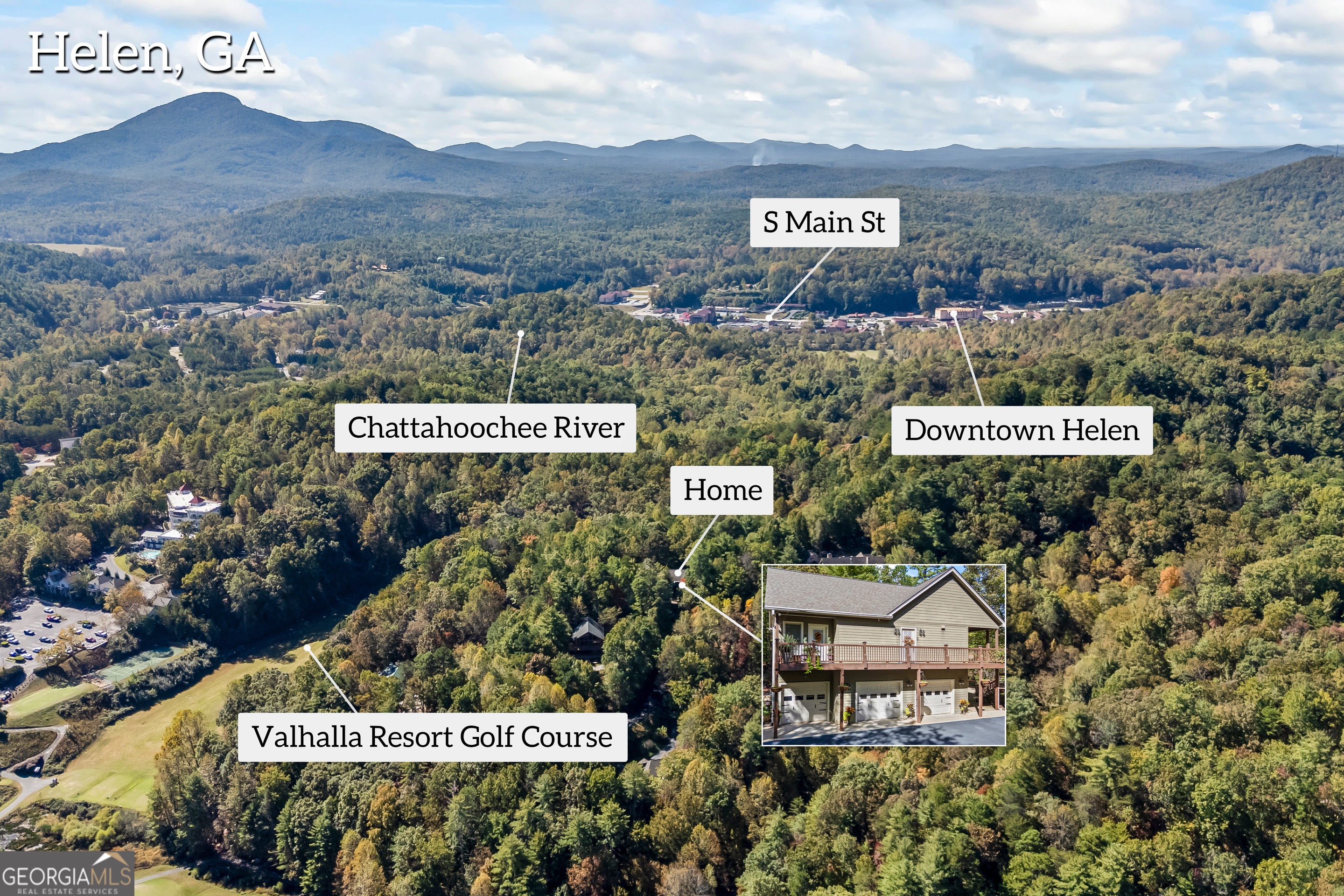 159 Zeppelin Strasse Helen, GA 30545 - Photo 76 of 95 a sign that is sitting on a brick wall