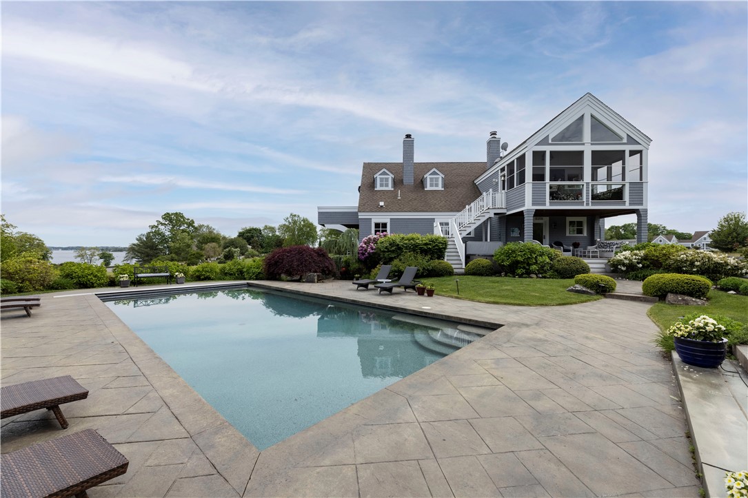 15 Reliance Drive Bristol, RI 02809 - Photo 3 of 38 Gunite Pool overlooking Bristol Harbor
