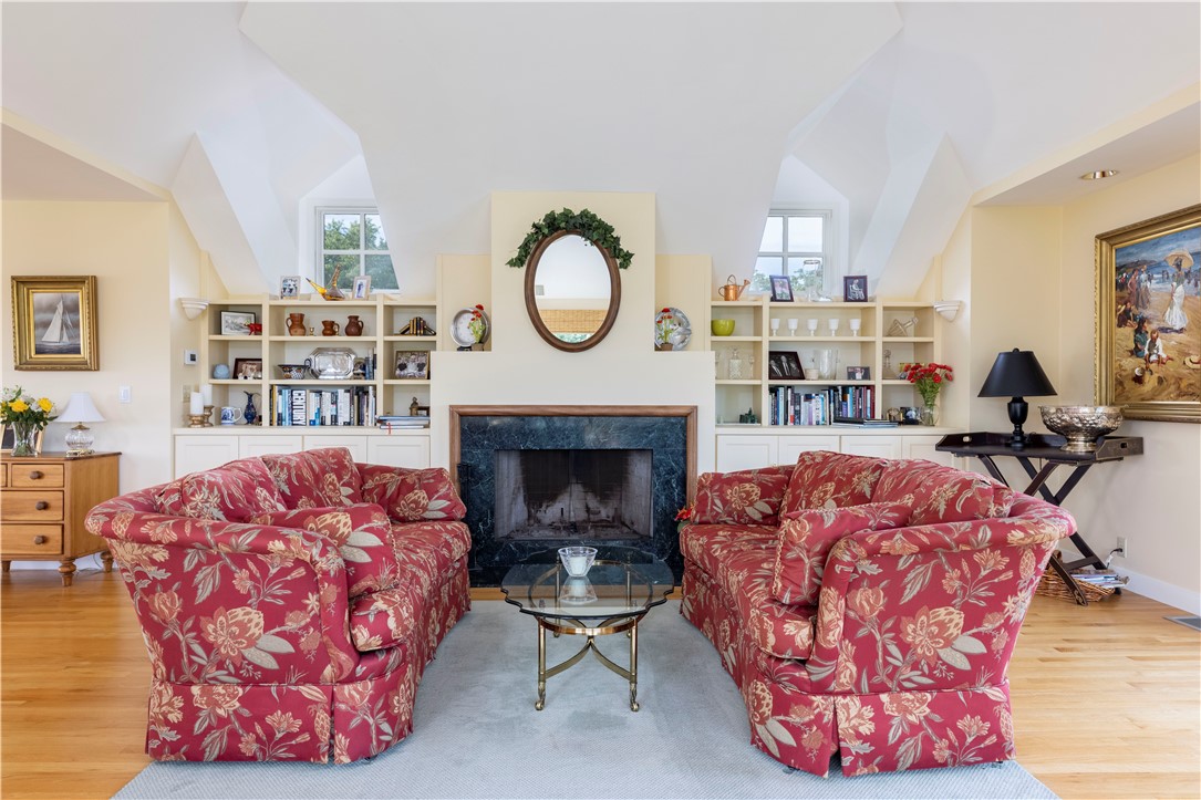 15 Reliance Drive Bristol, RI 02809 - Photo 10 of 38 Living Room fireplace and built ins