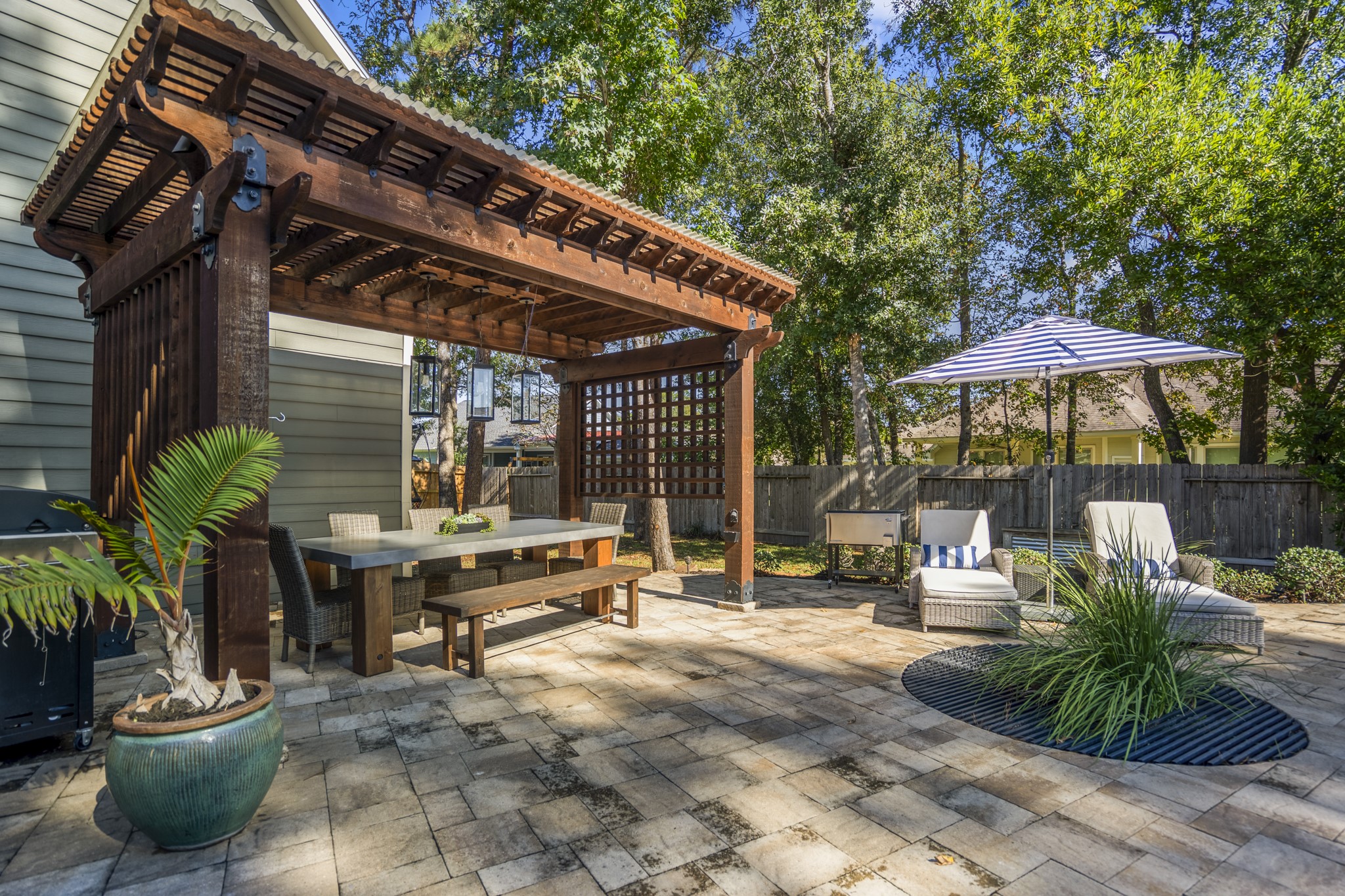 3710 Snowden Point Lane Spring, TX 77386 - Photo 35 of 50 This charming pergola is ready for outdoor dining!
