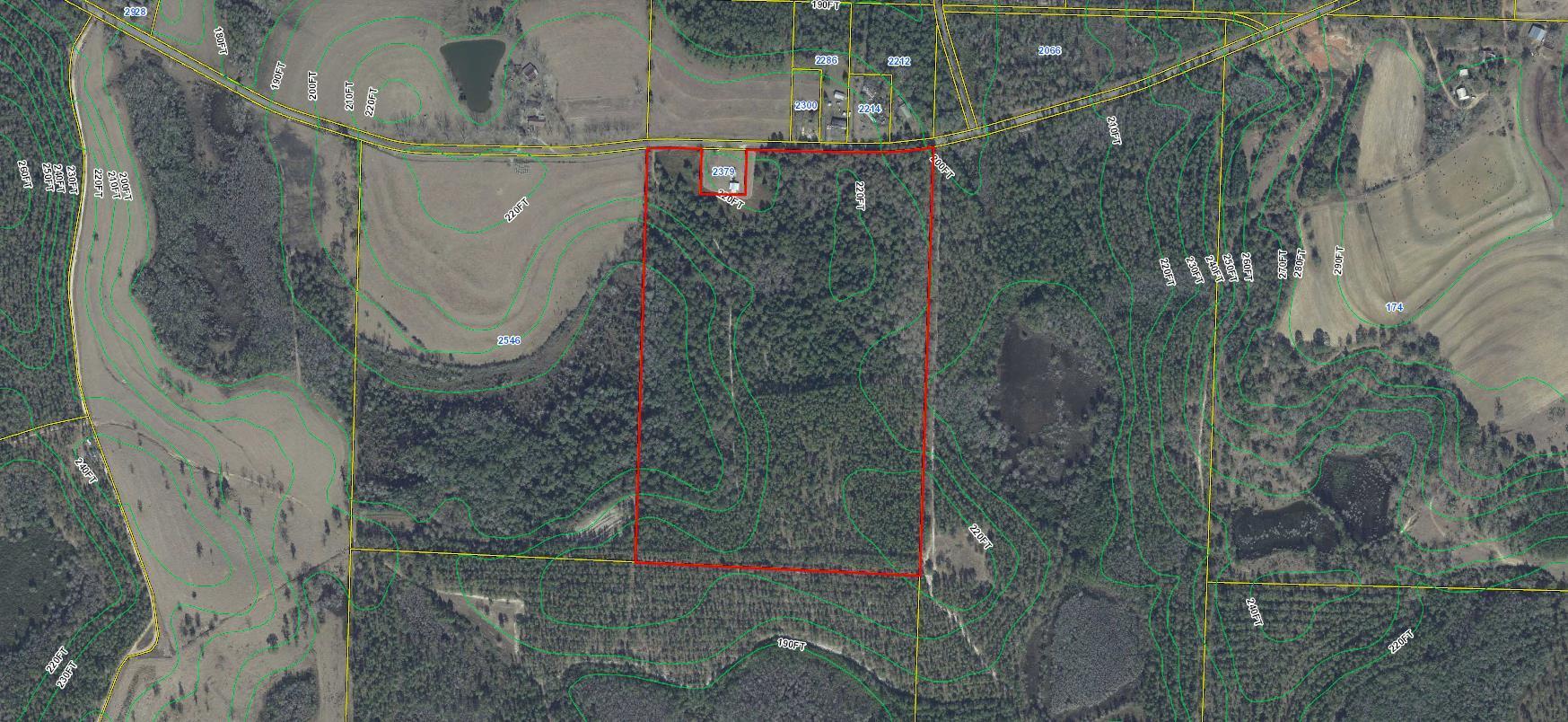 59-acres Punch Bowl Road DeFuniak Springs, FL 32433 - Photo 18 of 19 59 acres - contours Map