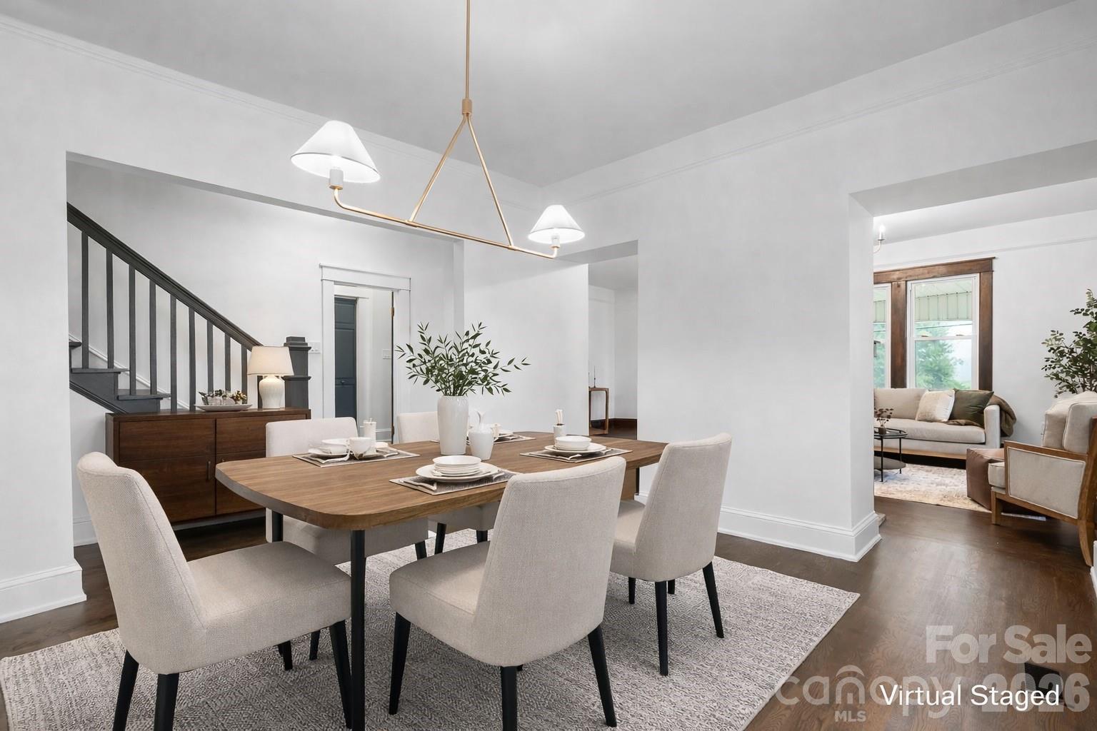 1590 South Center Street Hickory, NC 28602 - Photo 9 of 29 a view of a dining room with furniture and wooden floor