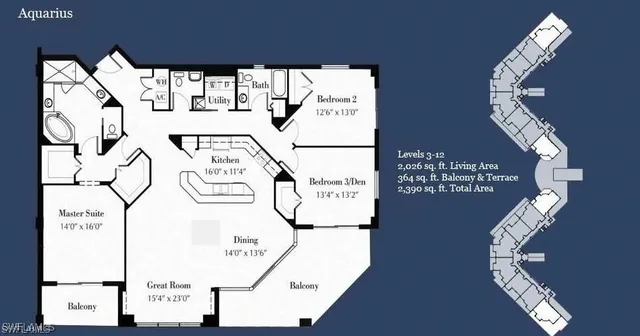 a view of a painting on the wall next to a window