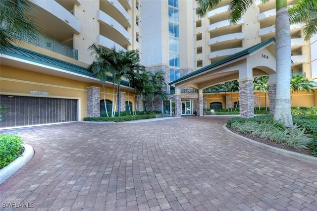 a view of a building with a street