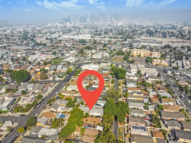 an aerial view of a city