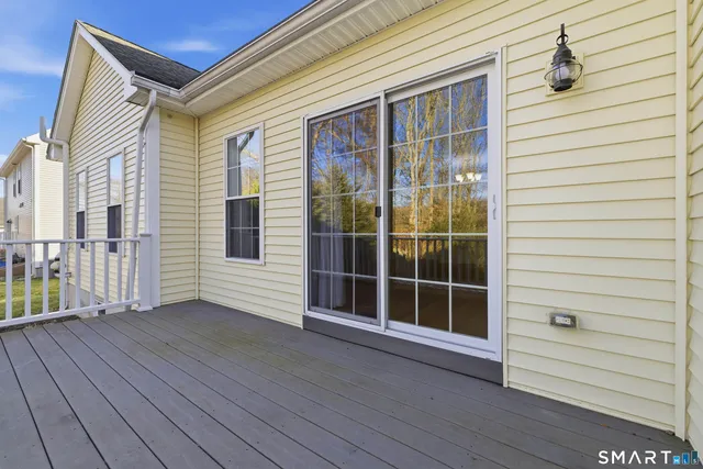 a view of front door deck