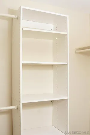a close view of closet