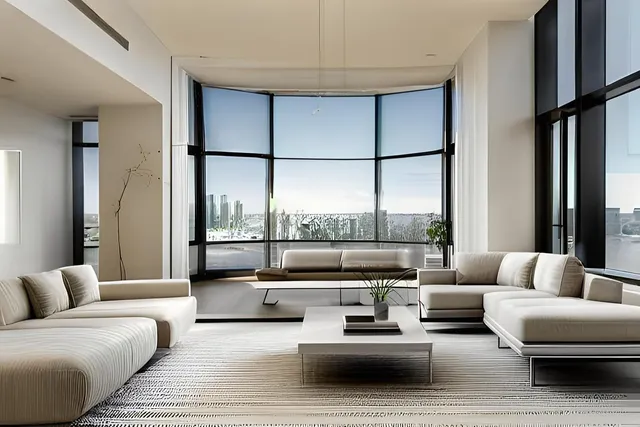 a view of a room with wooden floor and windows