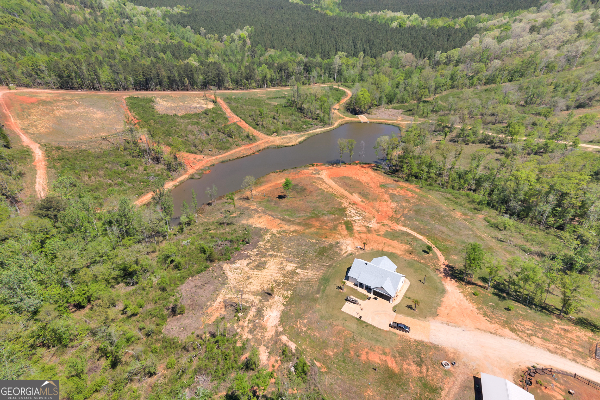 4348 Marshall Stewart Road Southwest Crawfordville, GA 30631 - Photo 113 of 120 an aerial view of a house with a yard