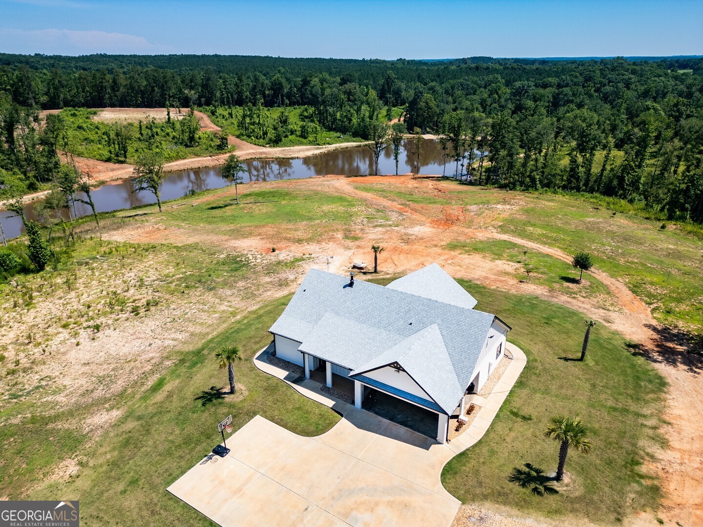 4348 Marshall Stewart Road Southwest Crawfordville, GA 30631 - Photo 3 of 120 an aerial view of a house with a yard