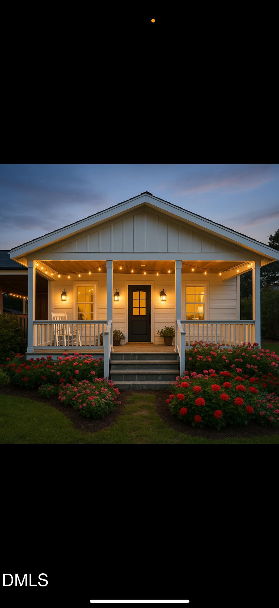 a living room with yard