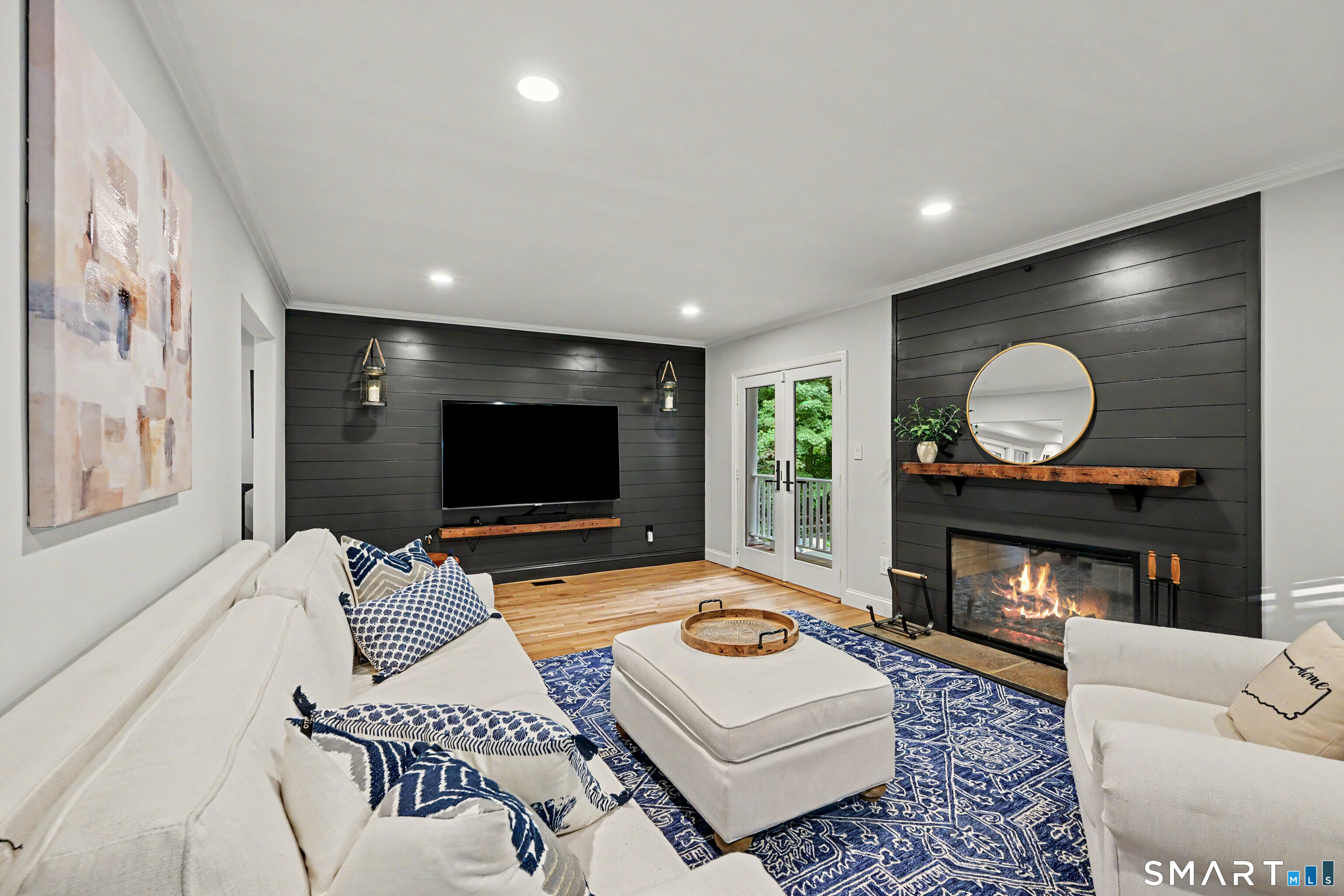 29 Orchard Hill Road Norwalk, CT 06851 - Photo 2 of 37 Wood burning Fireplace and French doors to covered deck!
